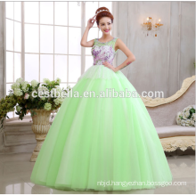 2017 Floor length elegant green sweetheart puffy ball gown vintage wedding dresses